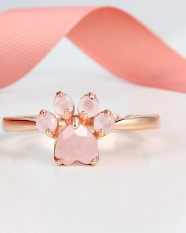 bague pierre quartz rose