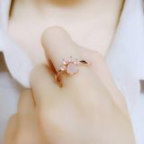 bague en quartz rose