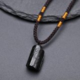 collier tourmaline noire homme